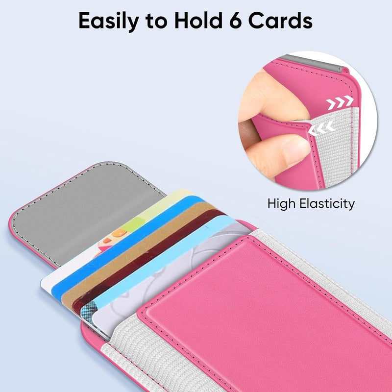 FINPAC MagSafe Wallet, Magnetic Card Wallet Holder for iPhone 17/16/15/14/13/12 Series, Safe RFID Blocking Slim Leather 6 Card Holder for Women Men - Image 2